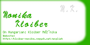 monika kloiber business card